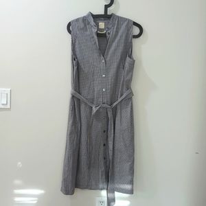 BIRD Brooklyn Black White Gingham Sleeve Dress